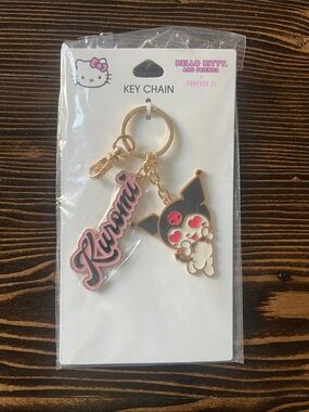 Forever 21 Hello Kitty & Friends Kuromi Pink and Black Key Chain